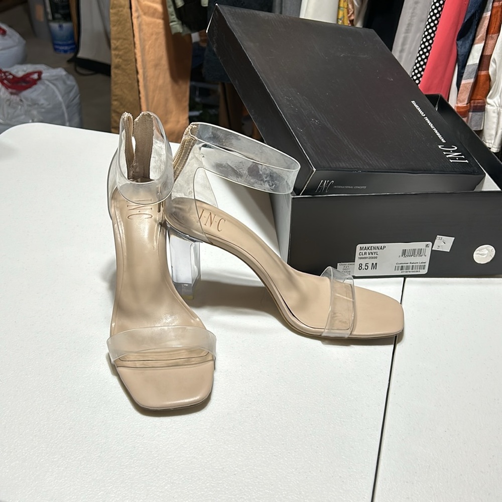 Inc. Clr nude sandals.